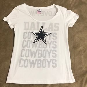 Pink Dallas Cowboys white tee